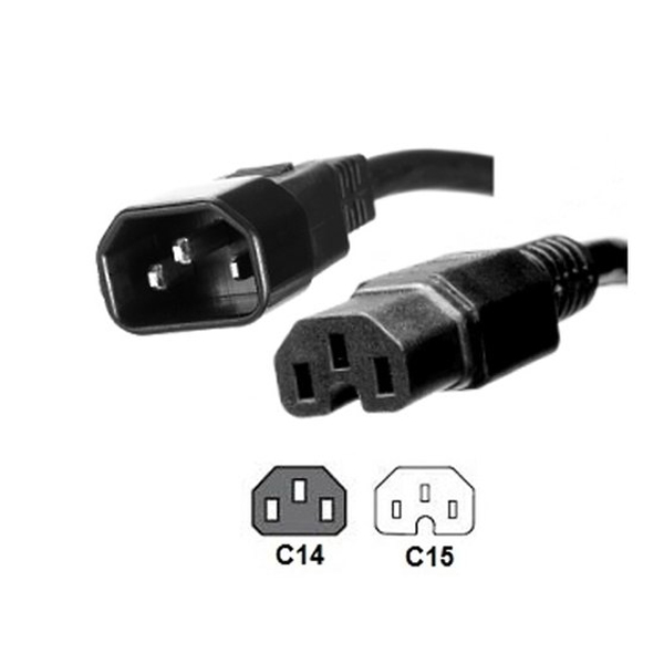 Dây nguồn C14 C15 tiết diện 3*1.5mm2 dài 1m chính